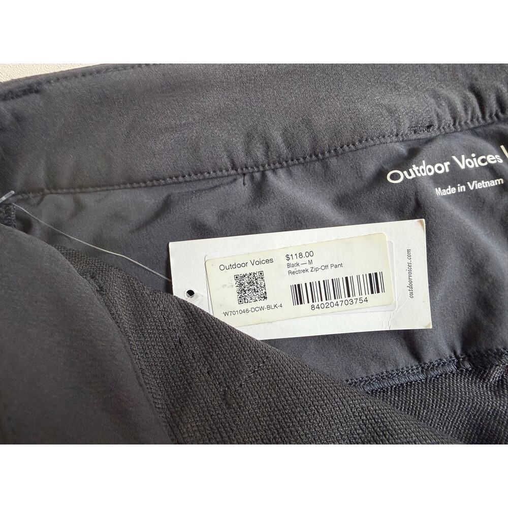 New Outdoor Voices Women's Black Customizable 3-Way Rectrek Zip-Off Pants Size M - Picture 16 of 16